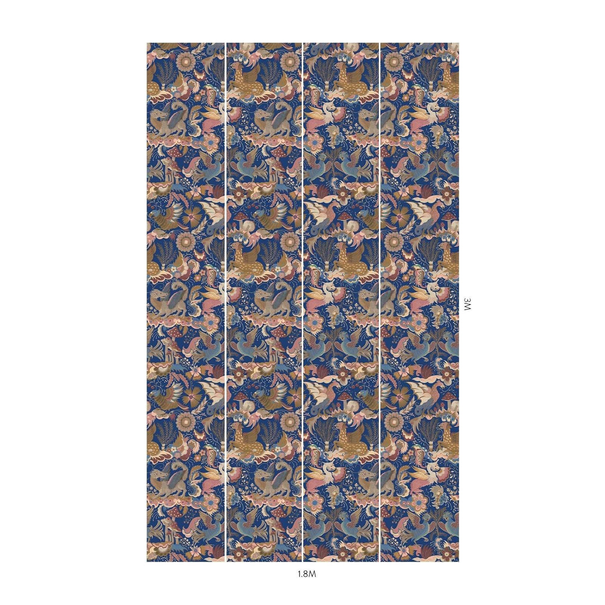 House of Hackney PHANTASIA Wallpaper - Sapphire (9'10" - full height)