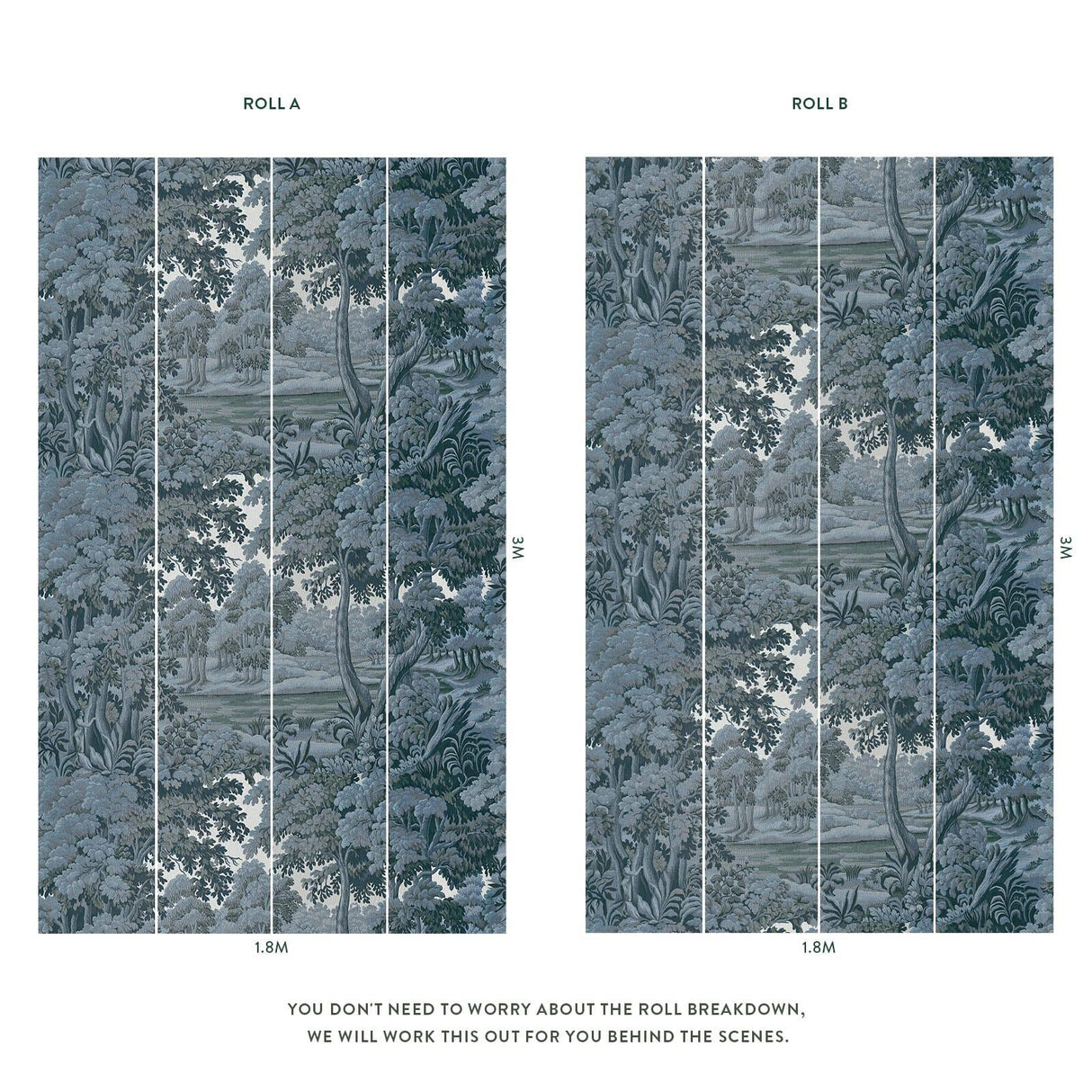 House of Hackney PLANTASIA Wallpaper - Indigo (9'10" - full height)
