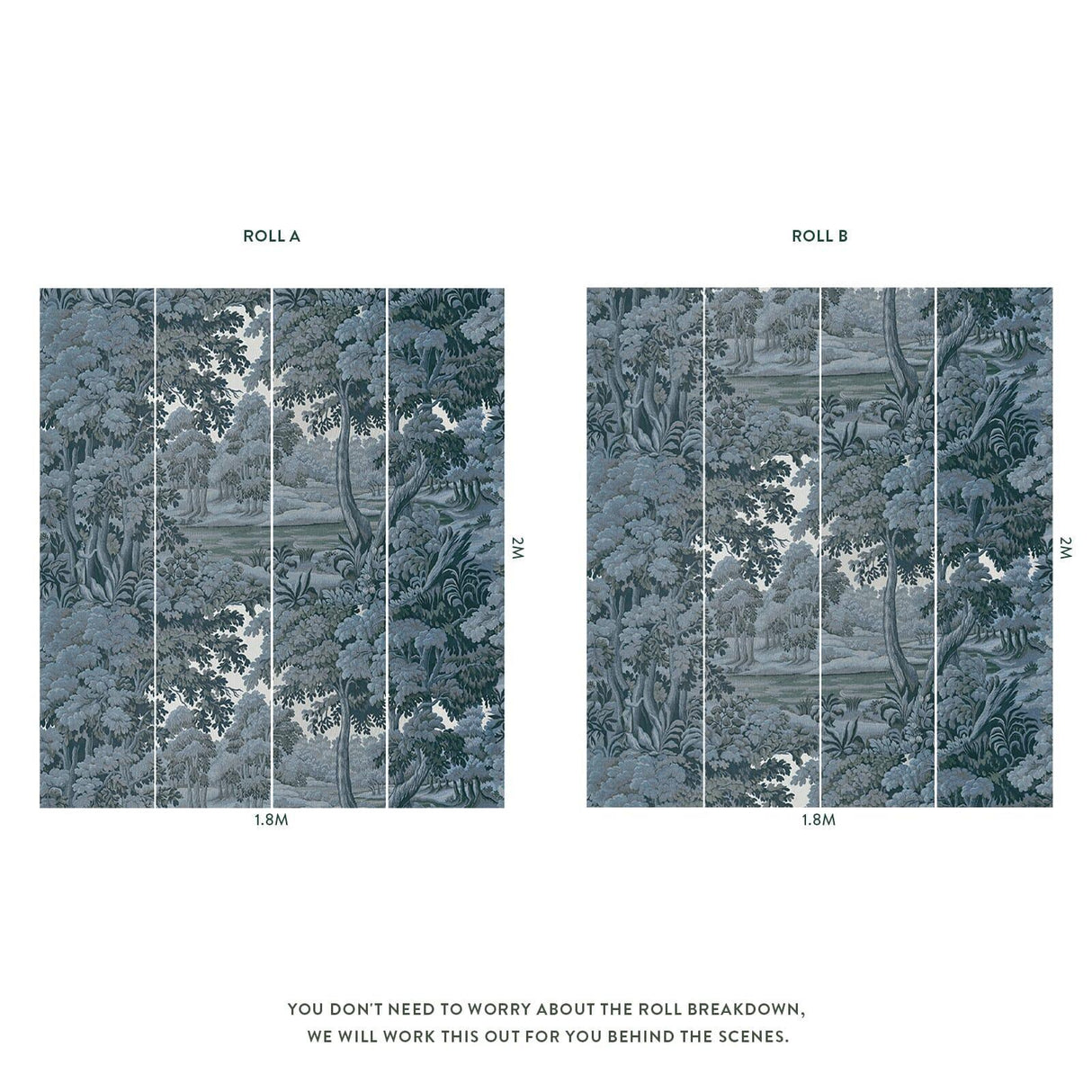 House of Hackney PLANTASIA Wallpaper - Indigo (9'10" - full height)