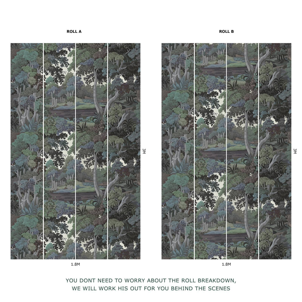 House of Hackney PLANTASIA Wallpaper - Amazonite (9'10" - full height)