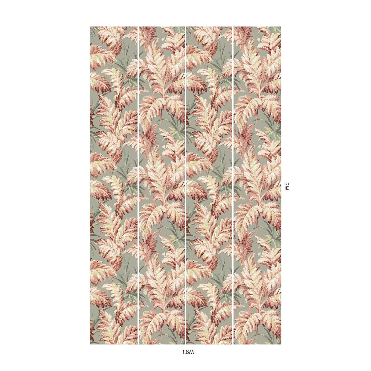 House of Hackney PLUMA Wallpaper - Eau De Nil (9'10" - full height)