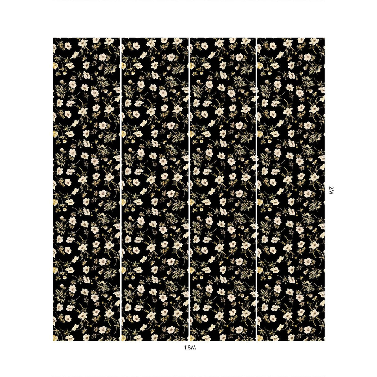 House of Hackney POPPIUM Wallpaper - Ebony (9'10" - full height)