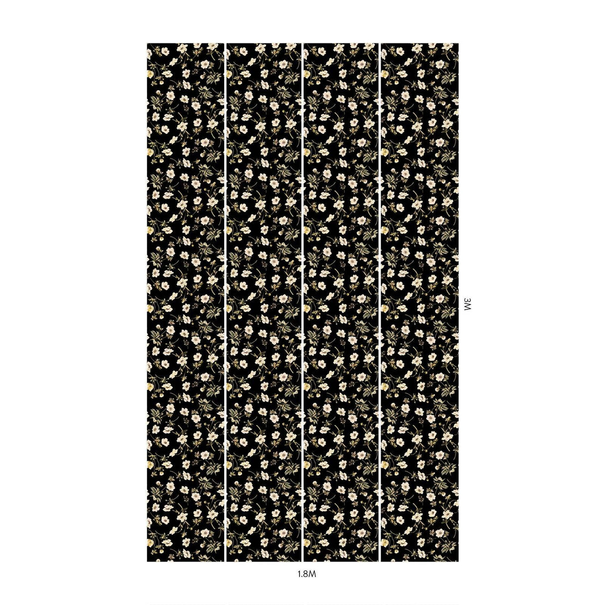 House of Hackney POPPIUM Wallpaper - Ebony (9'10" - full height)