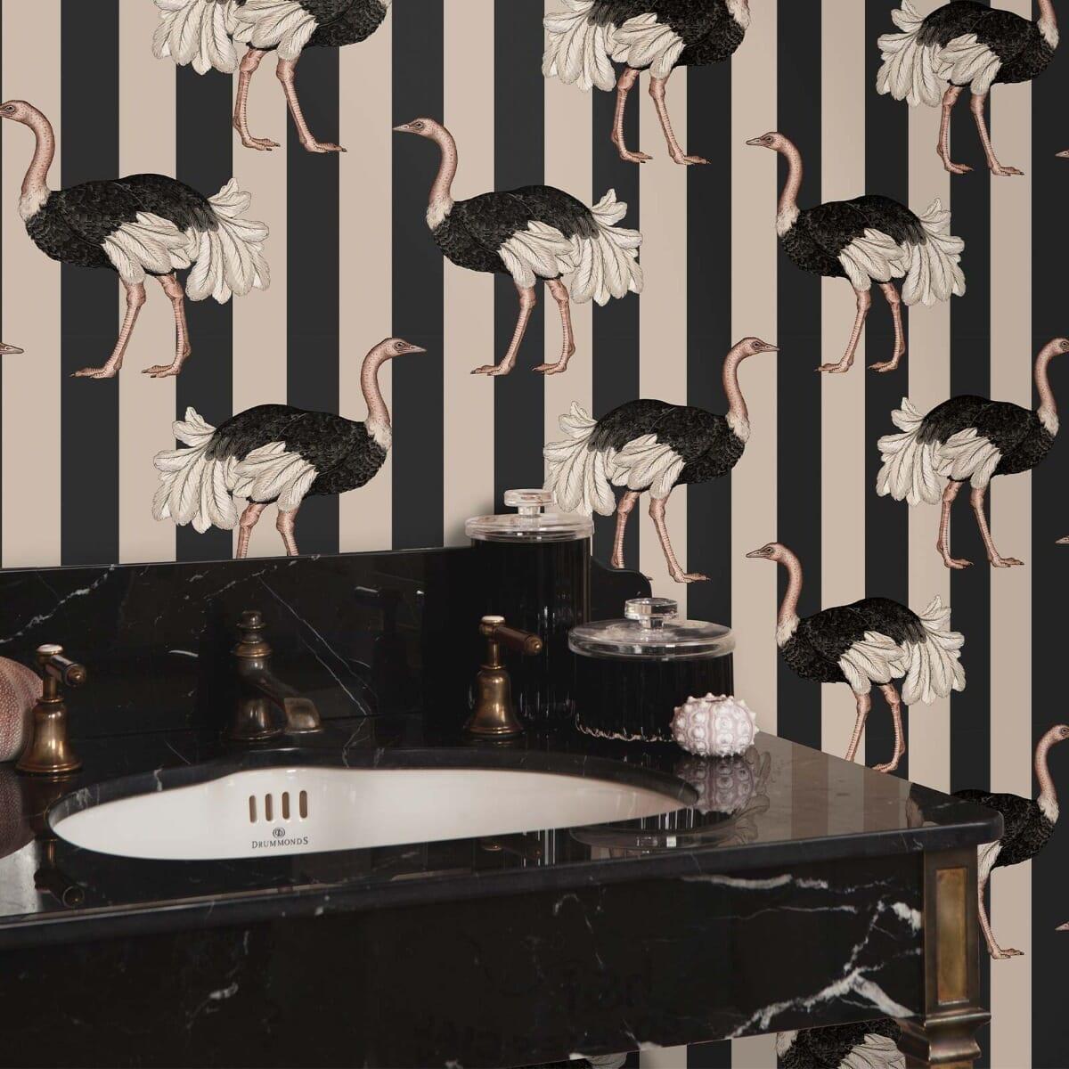 House of Hackney PRIDE Wallpaper - Clay & Off Black (9'10" - full height)