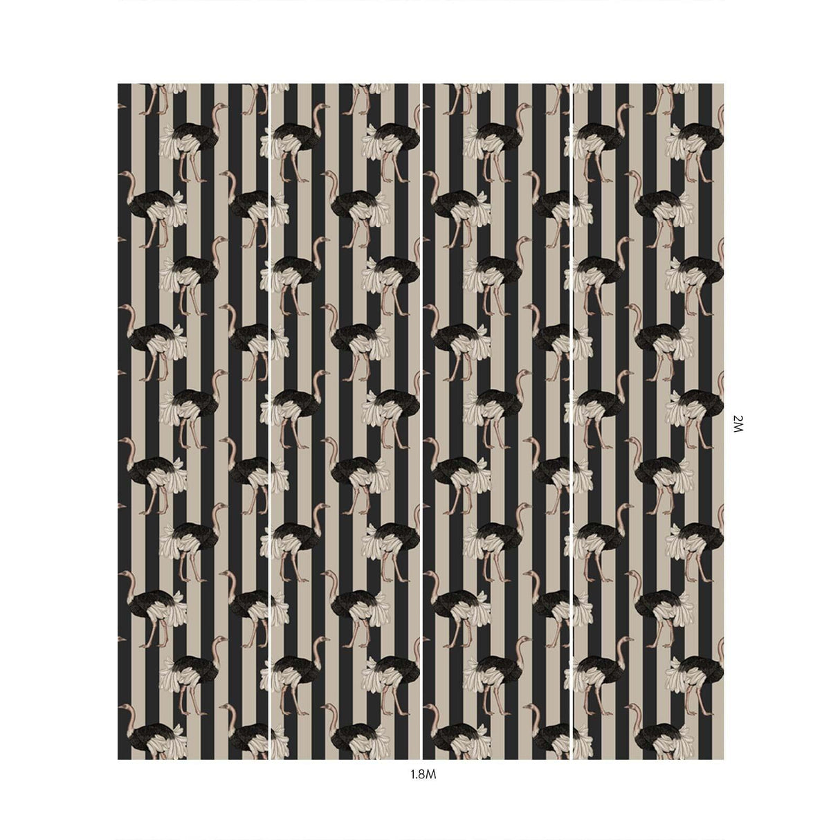 House of Hackney PRIDE Wallpaper - Clay & Off Black (9'10" - full height)
