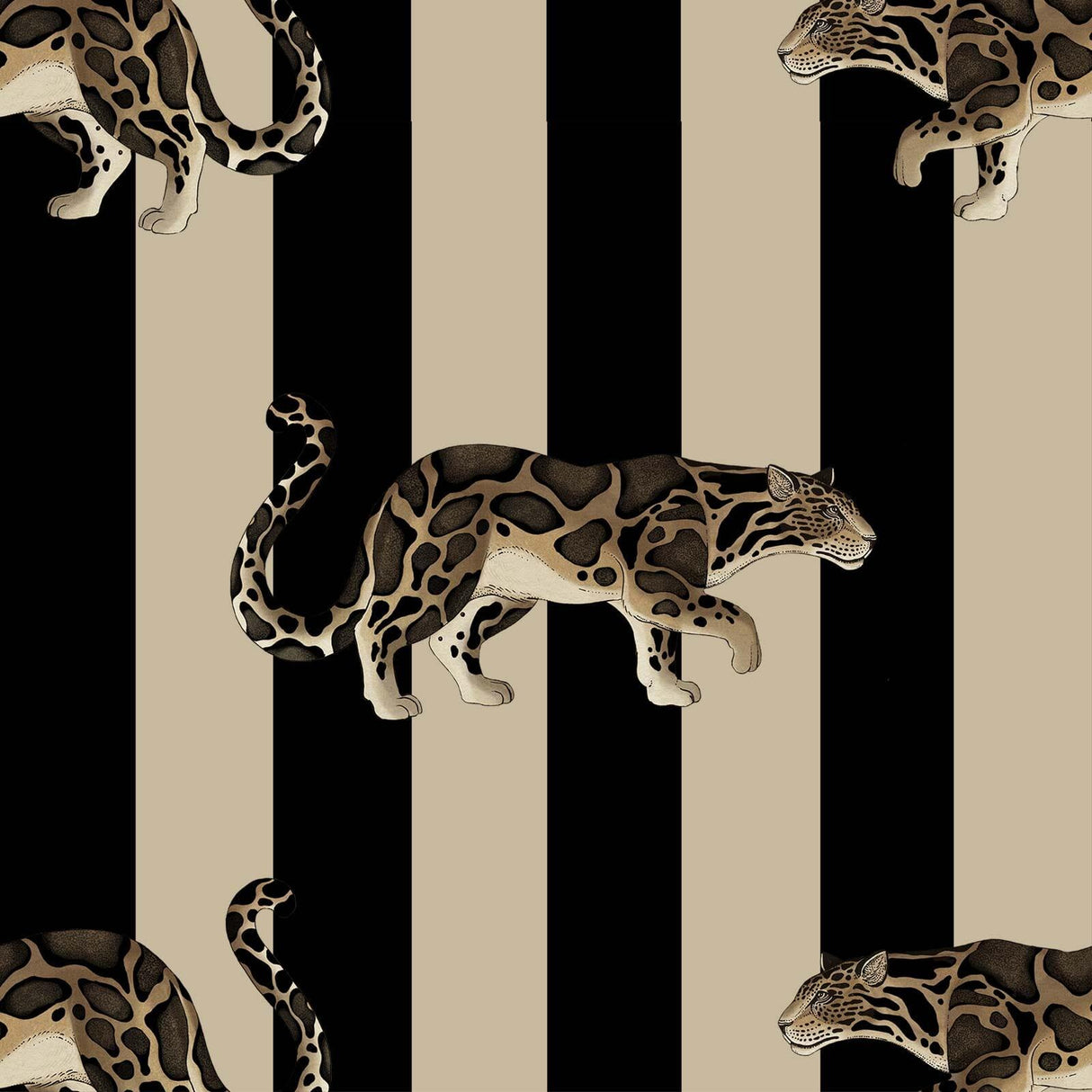 House of Hackney PROWL Wallpaper - Clay & Black (9'10" - full height)