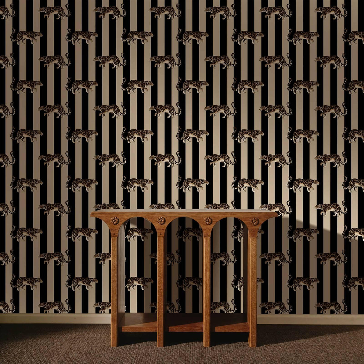 House of Hackney PROWL Wallpaper - Clay & Black (9'10" - full height)