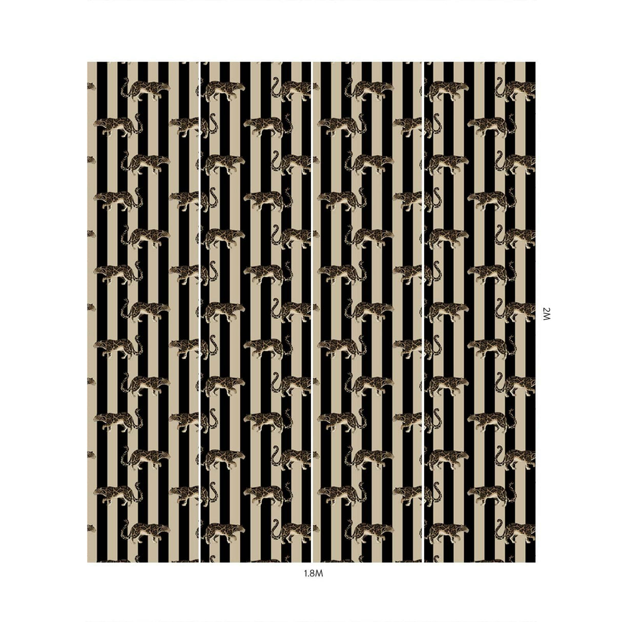 House of Hackney PROWL Wallpaper - Clay & Black (9'10" - full height)