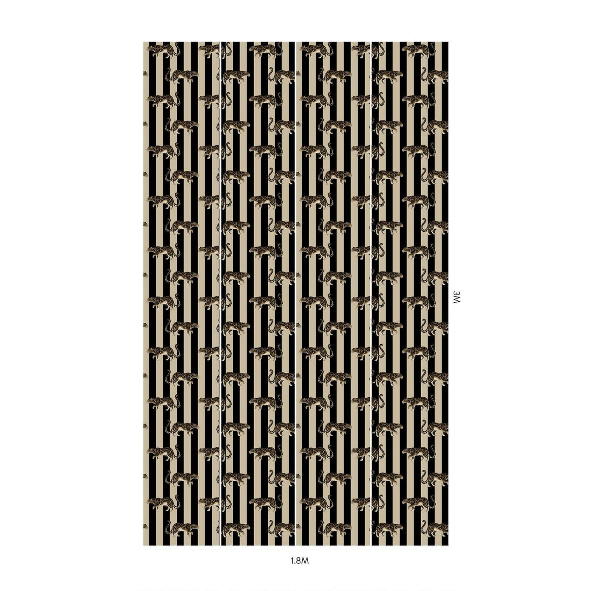 House of Hackney PROWL Wallpaper - Clay & Black (9'10" - full height)