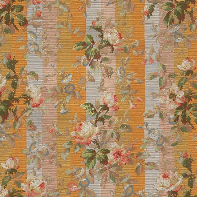 House of Hackney RAINBOW ROSE Wallpaper - Dusk Stripe (9'10" - full height)
