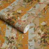 House of Hackney RAINBOW ROSE Wallpaper - Dusk Stripe (9'10" - full height)