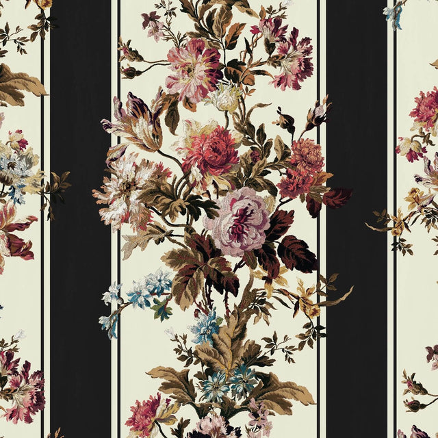 House of Hackney ROSETTA GARLAND Wallpaper - Noir (9'10" - full height)