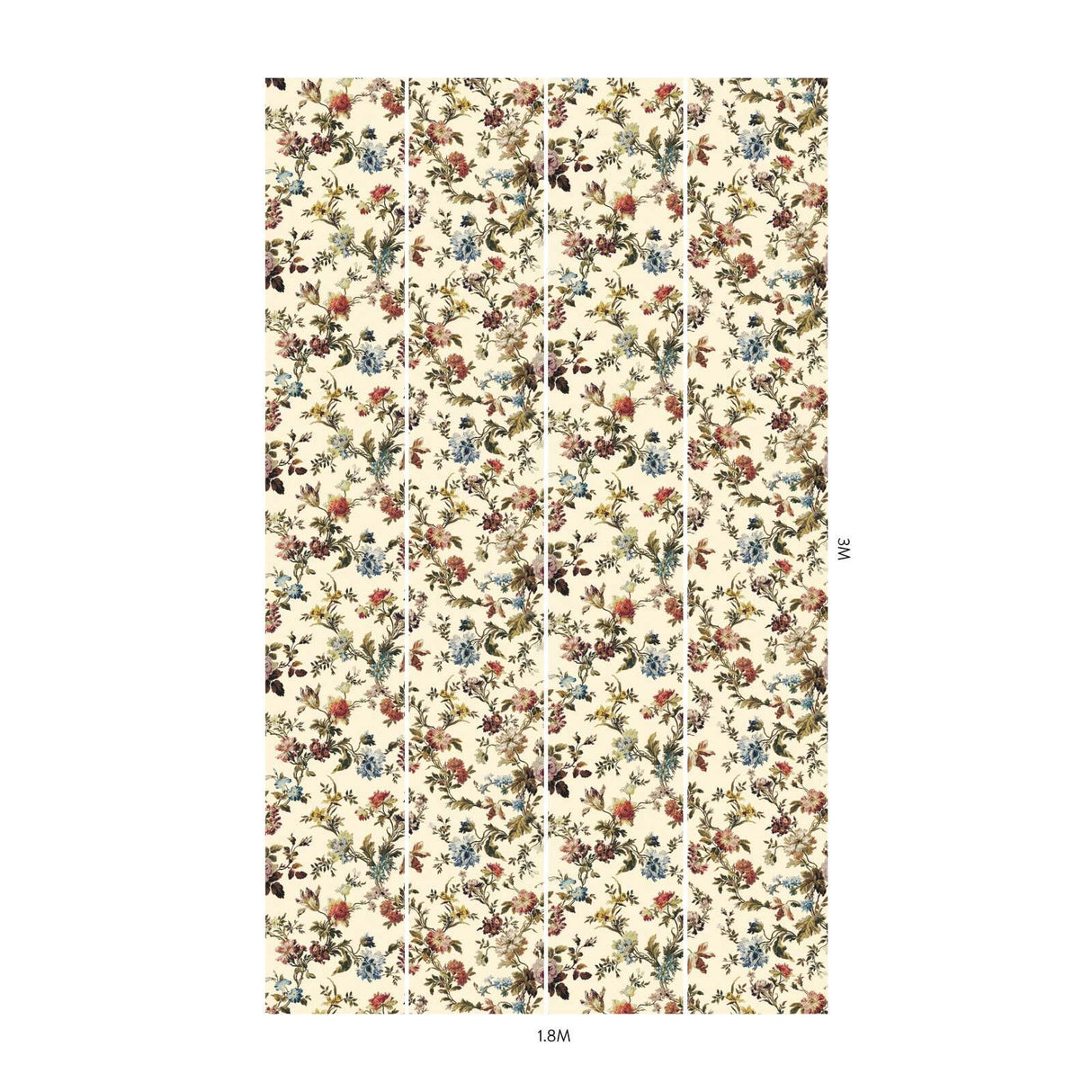 House of Hackney ROSETTA Wallpaper - Ecru (9'10" - full height)