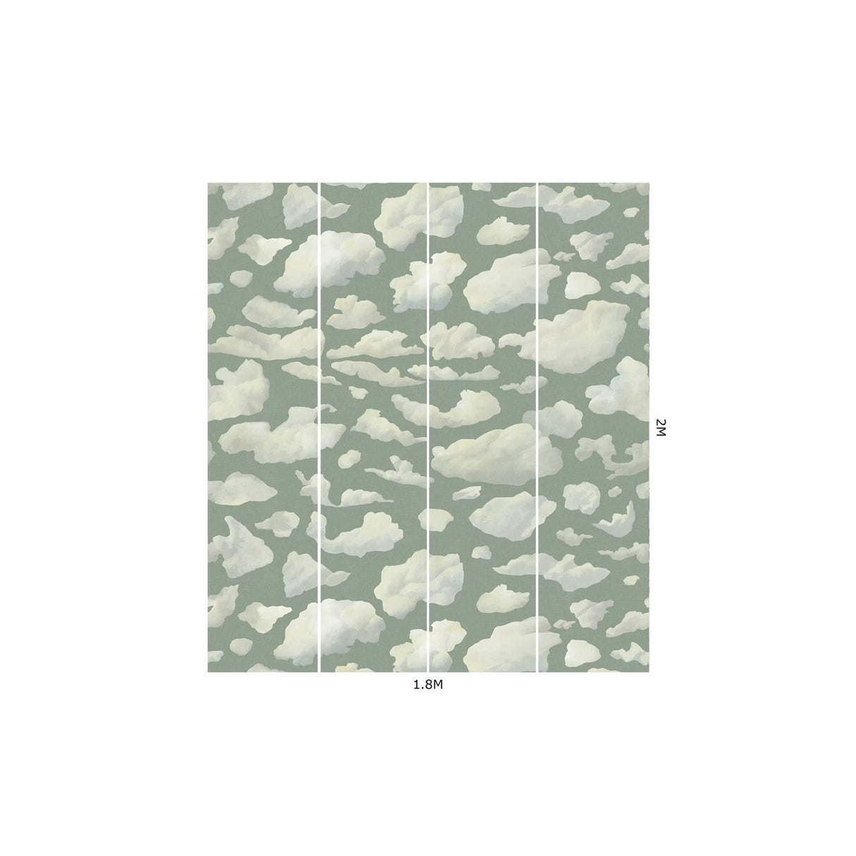 House of Hackney STRATUS Wallpaper - Sage (9'10" - full height)