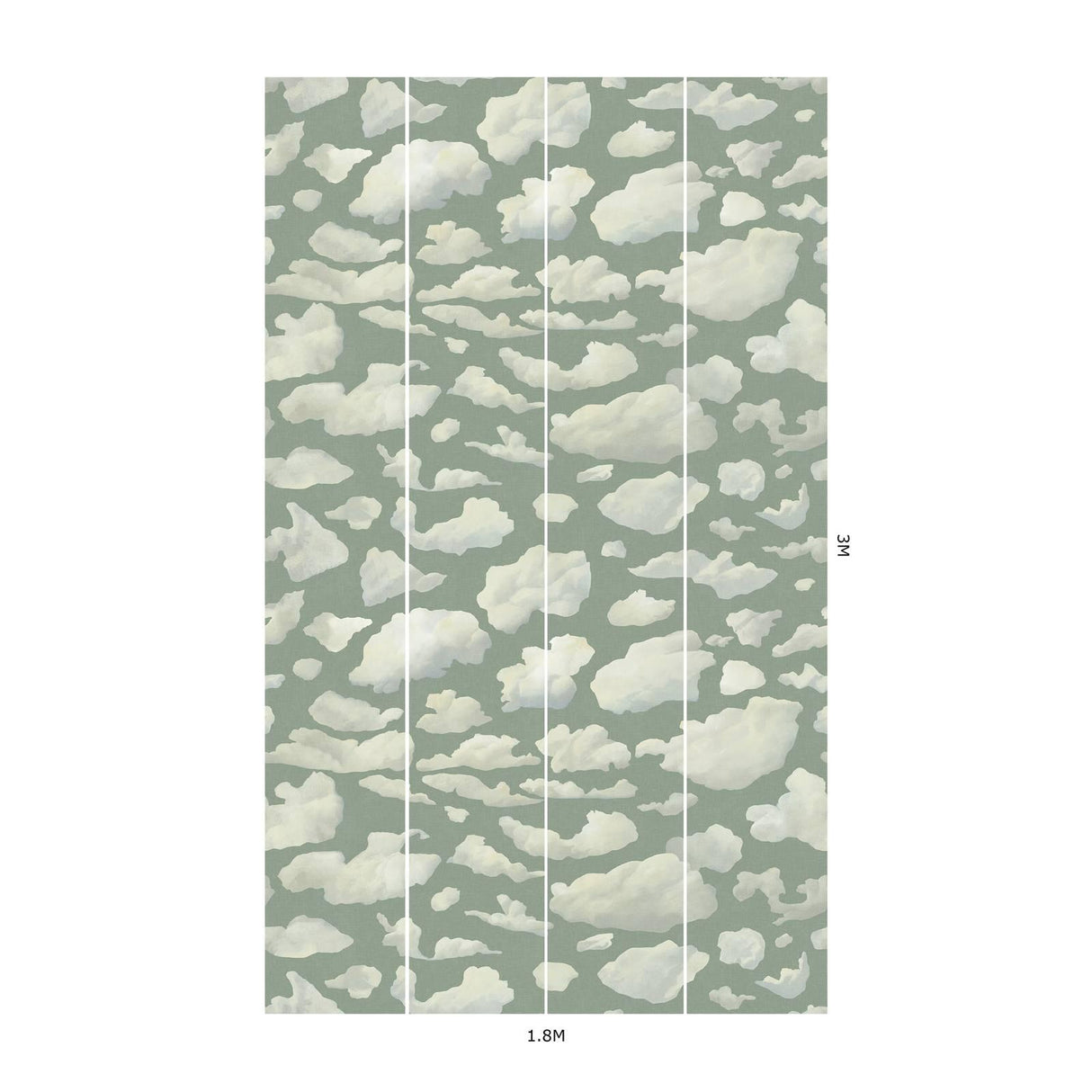 House of Hackney STRATUS Wallpaper - Sage (9'10" - full height)