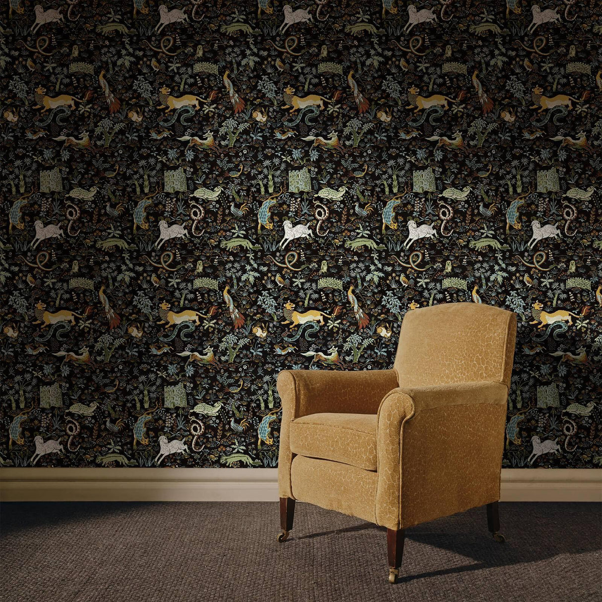 House of Hackney TREMATONIA Wallpaper - Onyx (9'10" - full height)