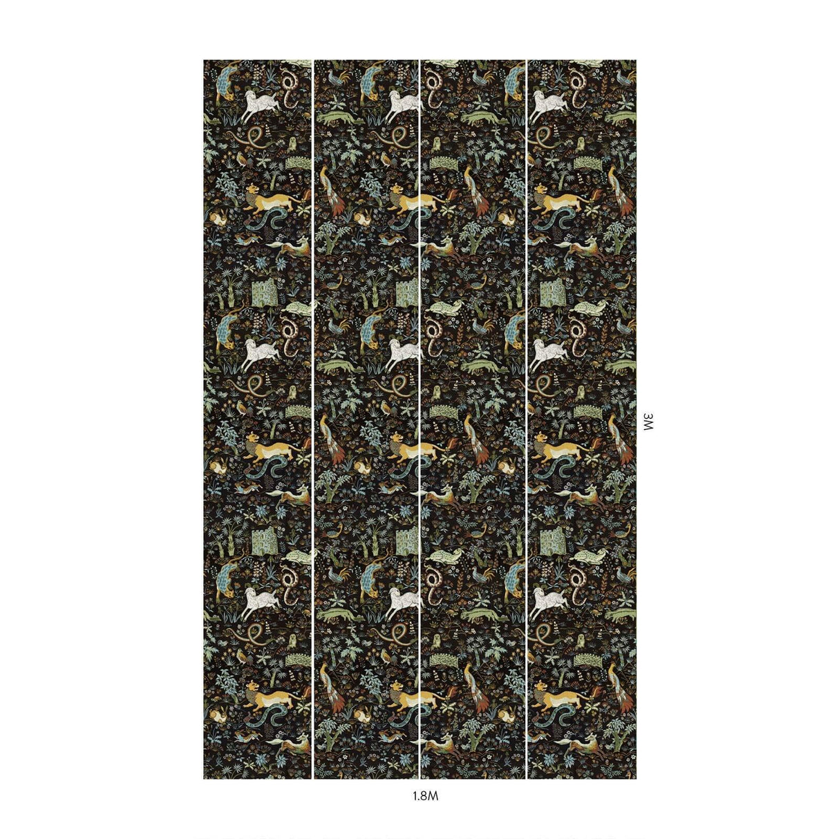 House of Hackney TREMATONIA Wallpaper - Onyx (9'10" - full height)