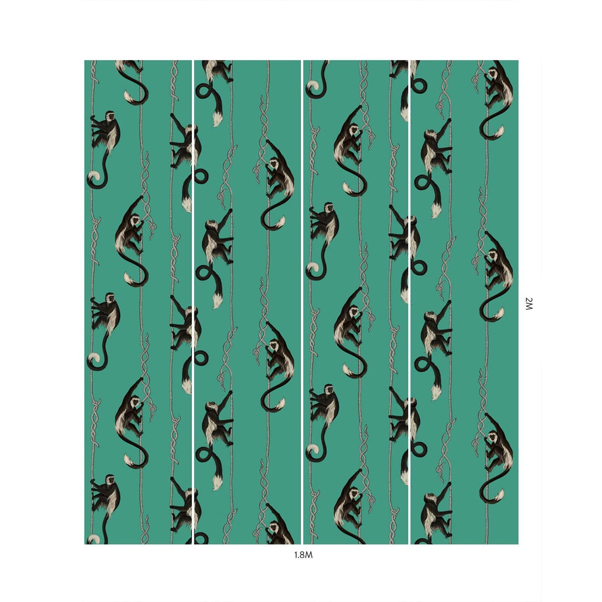 House of Hackney TROOP Wallpaper - Parakeet Green (9'10" - full height)