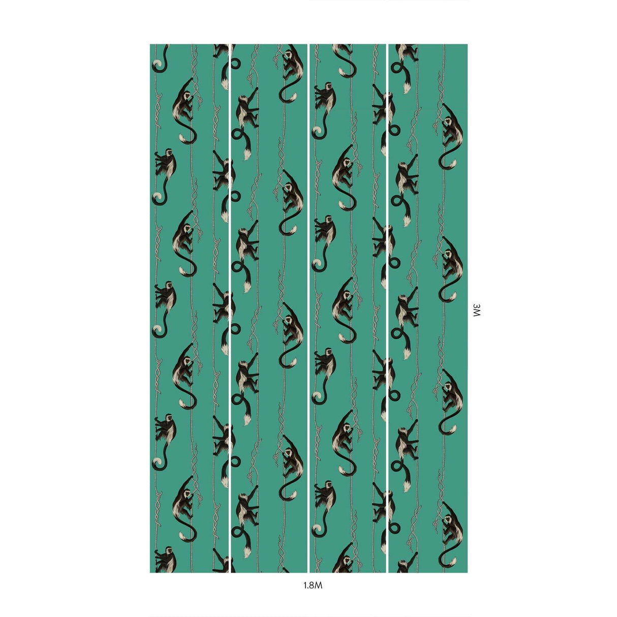 House of Hackney TROOP Wallpaper - Parakeet Green (9'10" - full height)