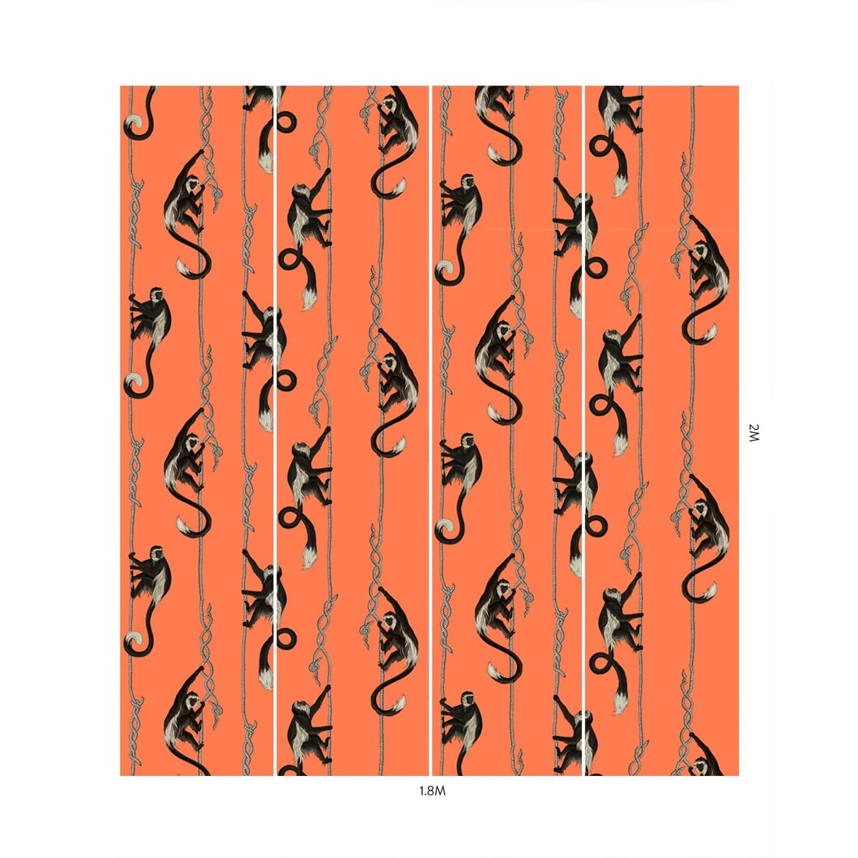 House of Hackney TROOP Wallpaper - Salamander Orange (9'10" - full height)