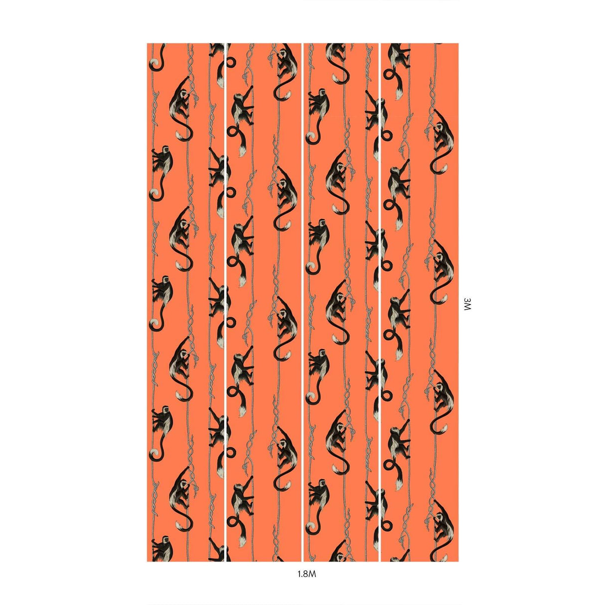 House of Hackney TROOP Wallpaper - Salamander Orange (9'10" - full height)