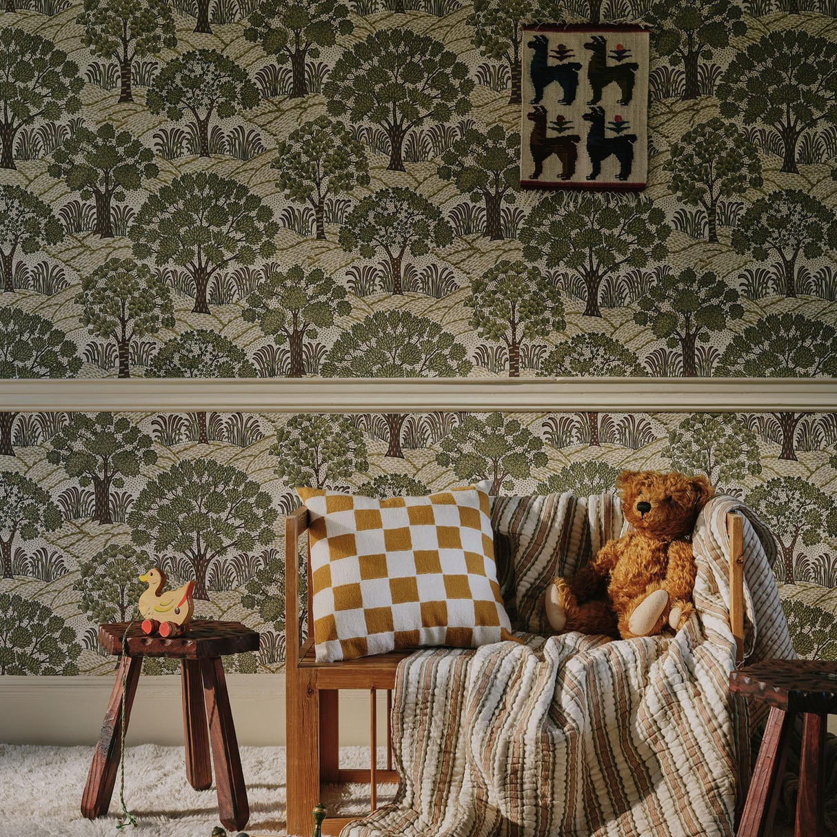 House of Hackney TREES PLEASE Wallpaper - Ecru (9'10" - full height)