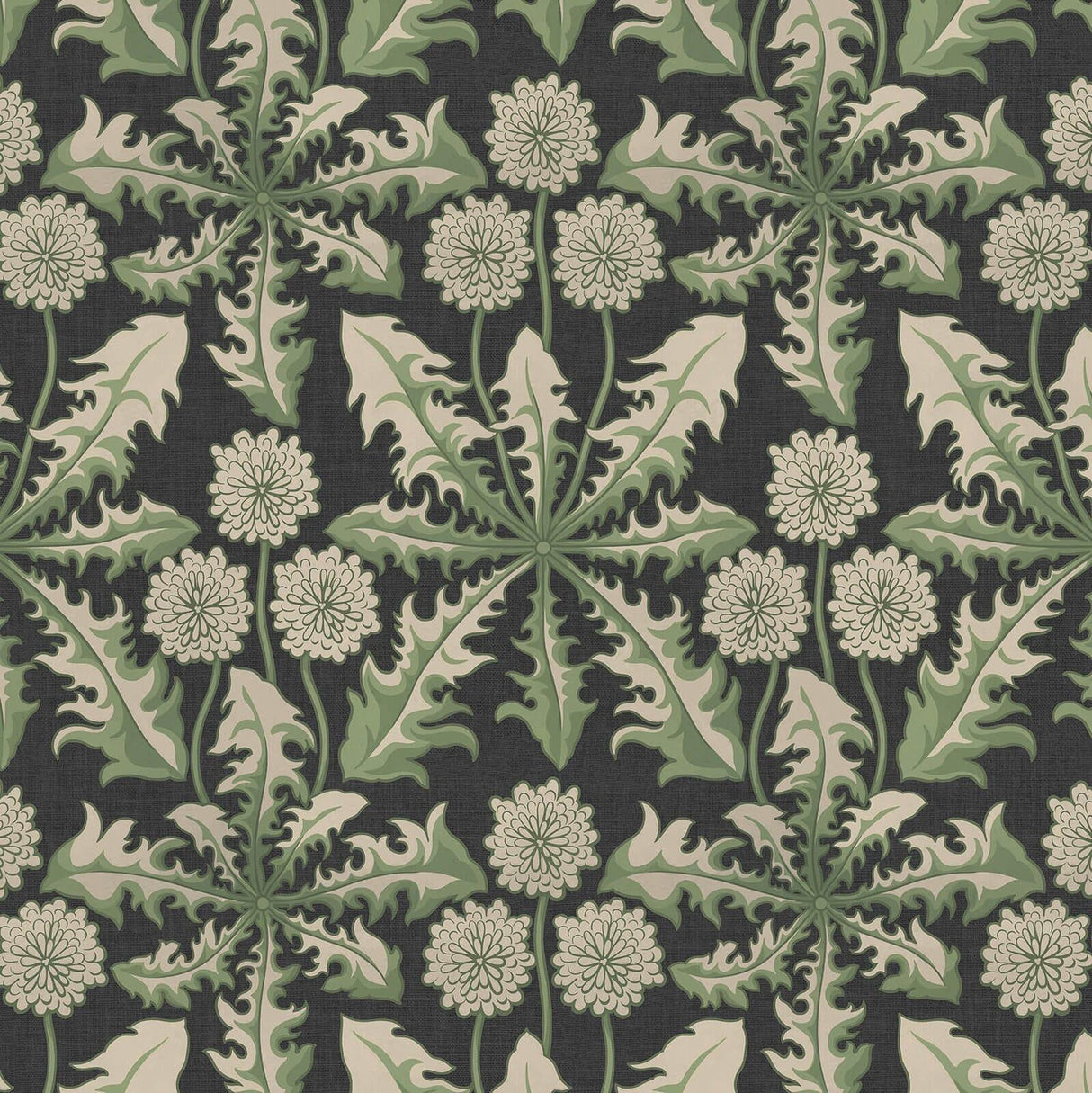 House of Hackney TARAXA Wallpaper - Noir (9'10" - full height)