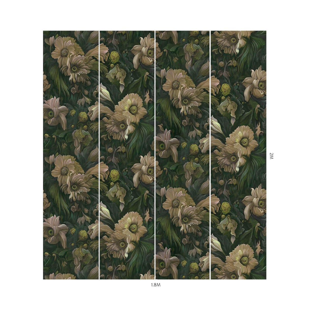 House of Hackney UMBRA Wallpaper - Verde (9'10" - full height)