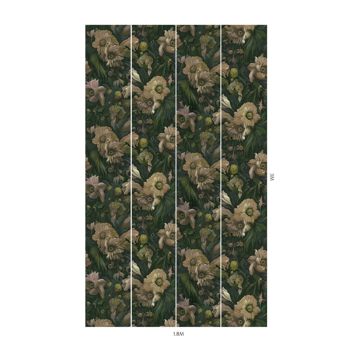House of Hackney UMBRA Wallpaper - Verde (9'10" - full height)
