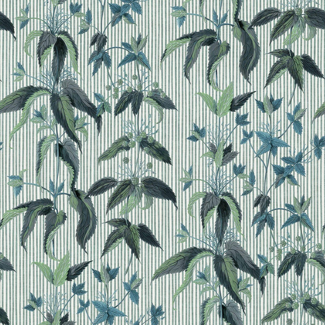 House of Hackney URTICA Wallpaper - Myrtle Stripe (9'10" - full height)