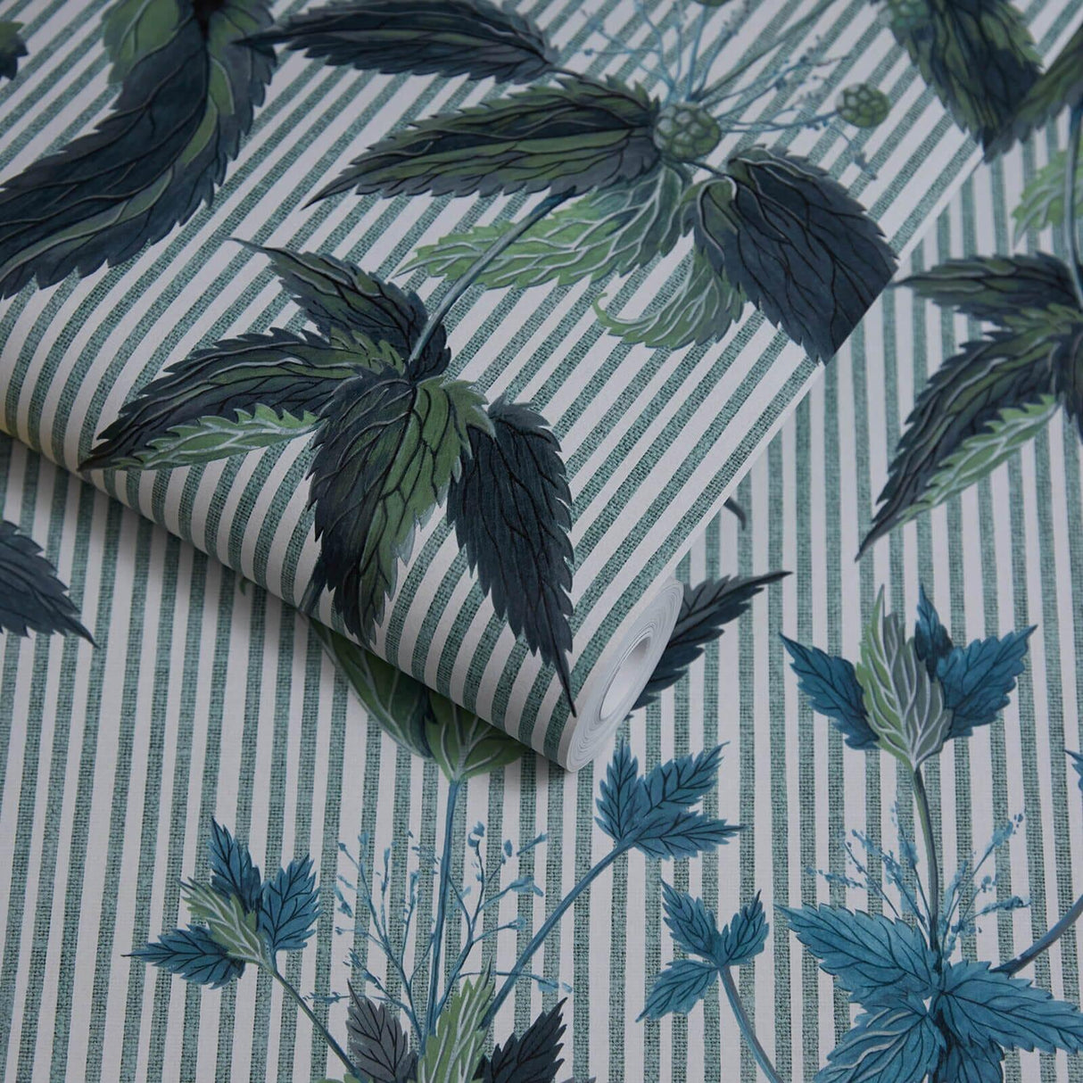 House of Hackney URTICA Wallpaper - Myrtle Stripe (9'10" - full height)