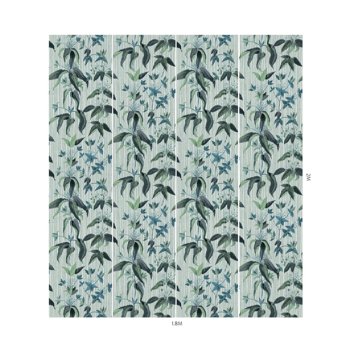 House of Hackney URTICA Wallpaper - Myrtle Stripe (9'10" - full height)