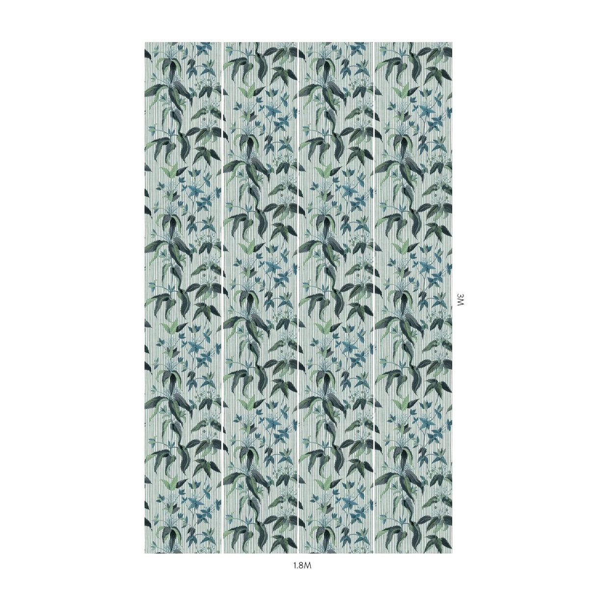 House of Hackney URTICA Wallpaper - Myrtle Stripe (9'10" - full height)