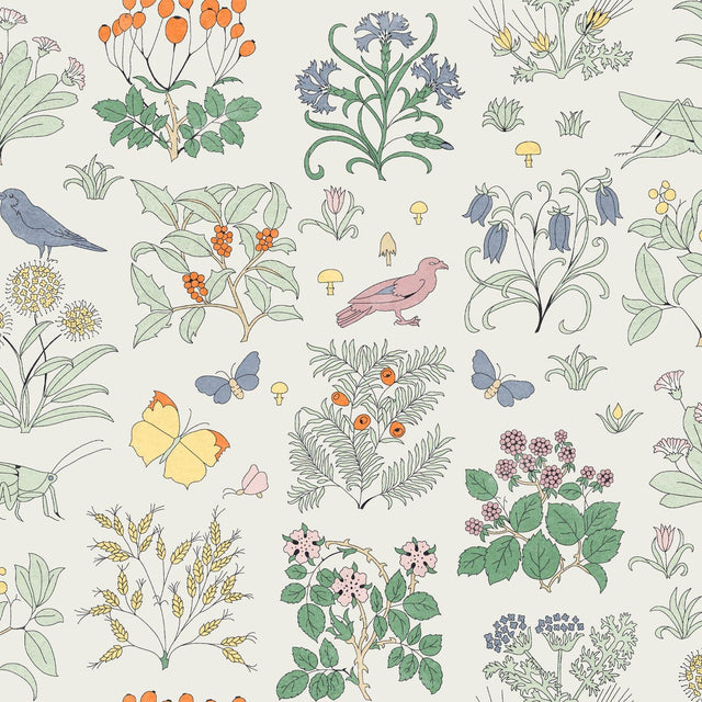 House of Hackney VOYSEY'S GARDEN MAGNA Wallpaper - Off White (9'10" - full height)