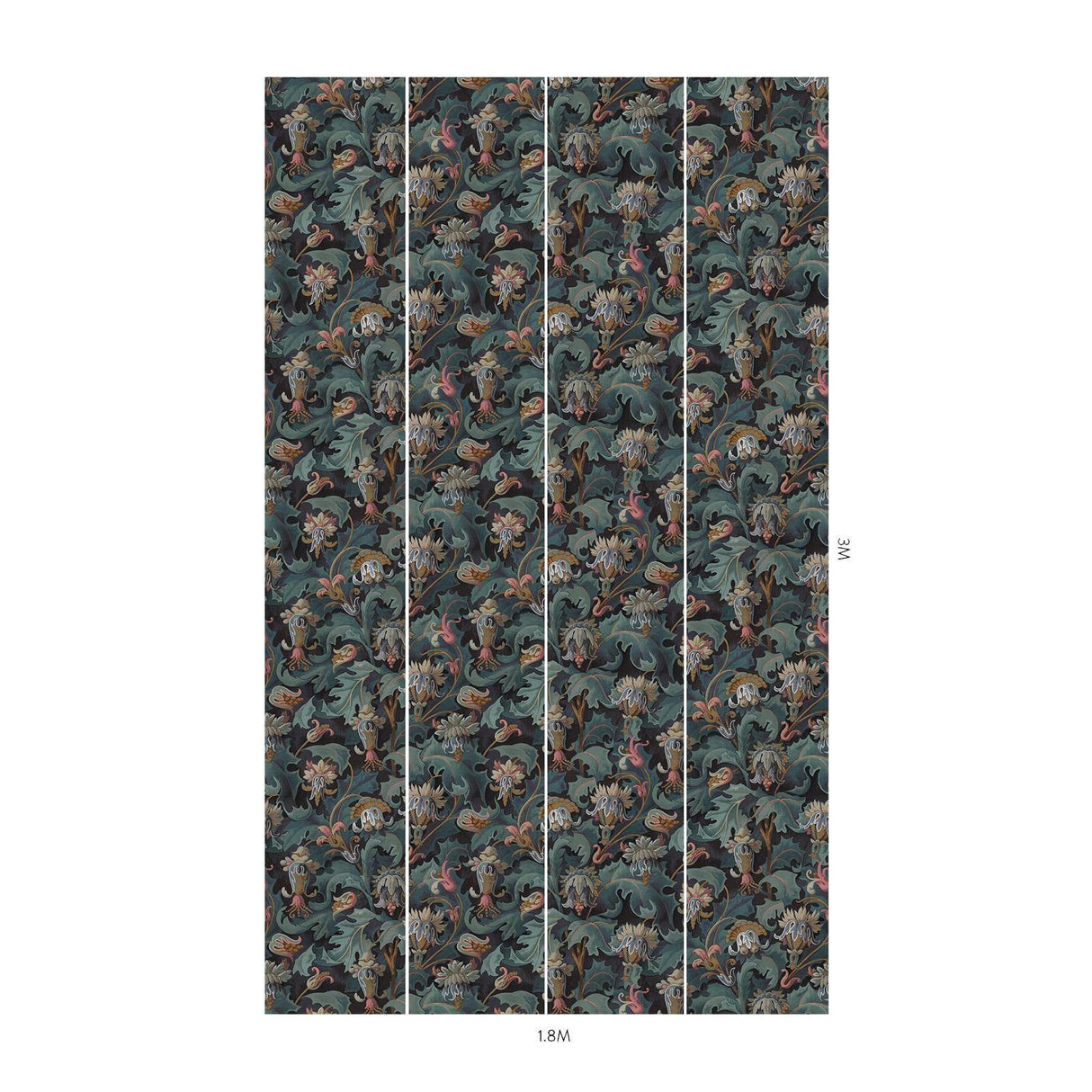House of Hackney VESPERTINE Wallpaper - Apatite (9'10" - full height)