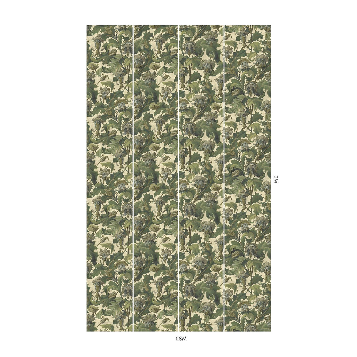 House of Hackney VESPERTINE Wallpaper - Ecru (9'10" - full height)