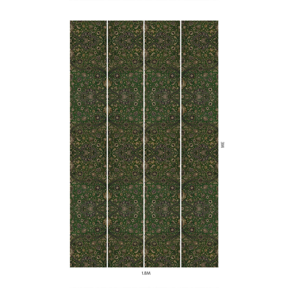 House of Hackney ZANJAN Wallpaper - Juniper Green (9'10" - full height)