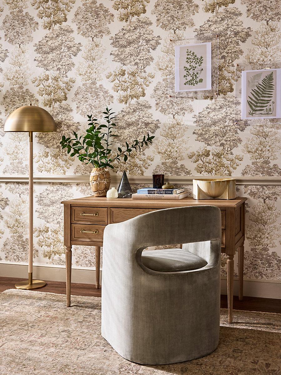 Old World Weavers Central Park Wallcovering Flax Wallpaper