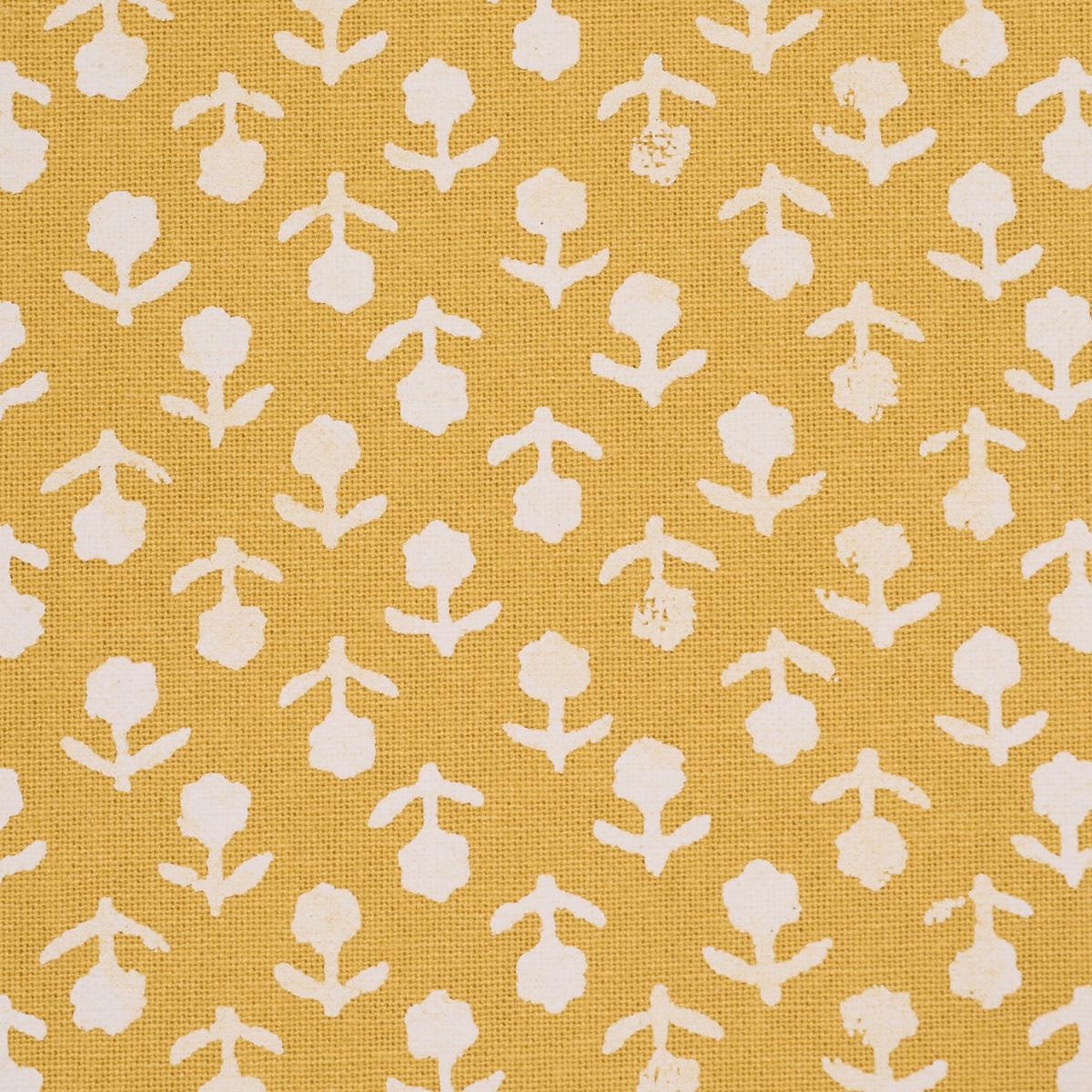 Schumacher Beatriz Handprint Saffron Fabric