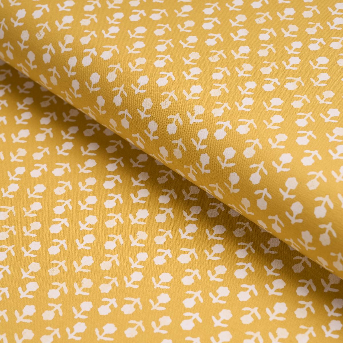 Schumacher Beatriz Handprint Saffron Fabric