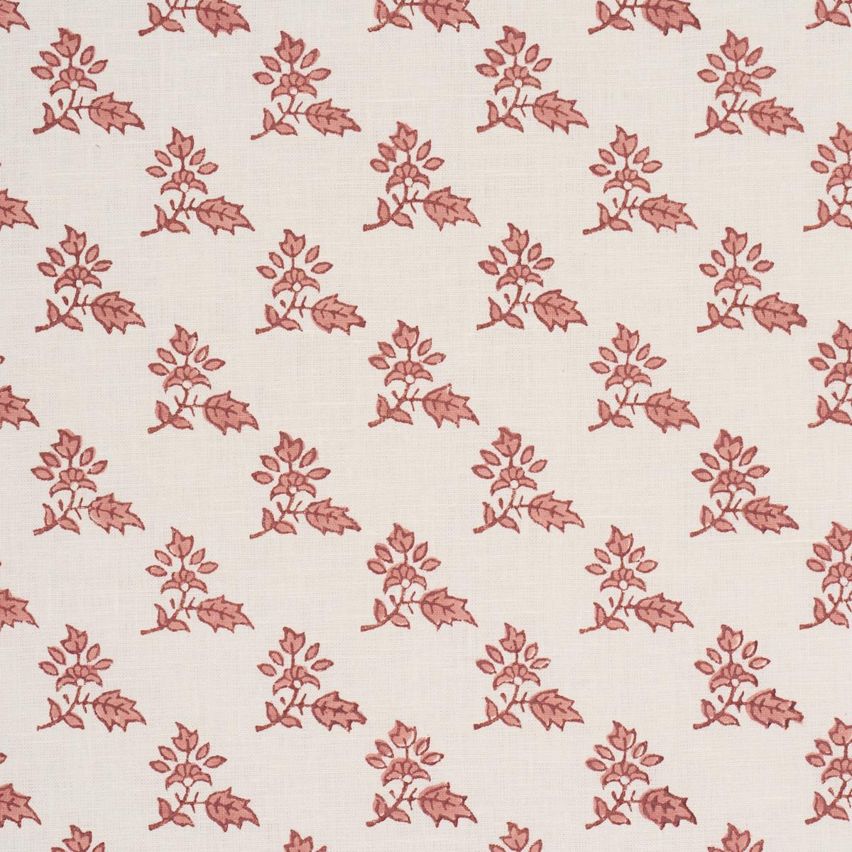 Schumacher Torbay Hand-Block Print Persimmon Fabric