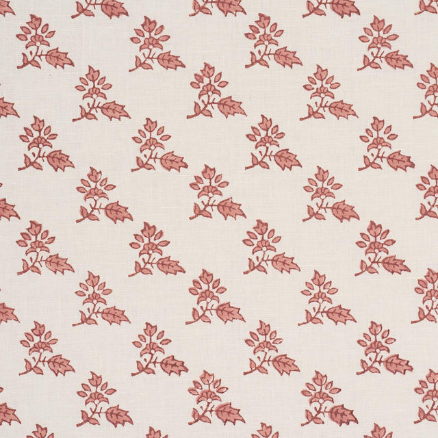Schumacher Torbay Hand-Block Print Persimmon Fabric