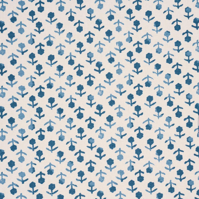 Schumacher Beatriz Handprint Cobalt Fabric