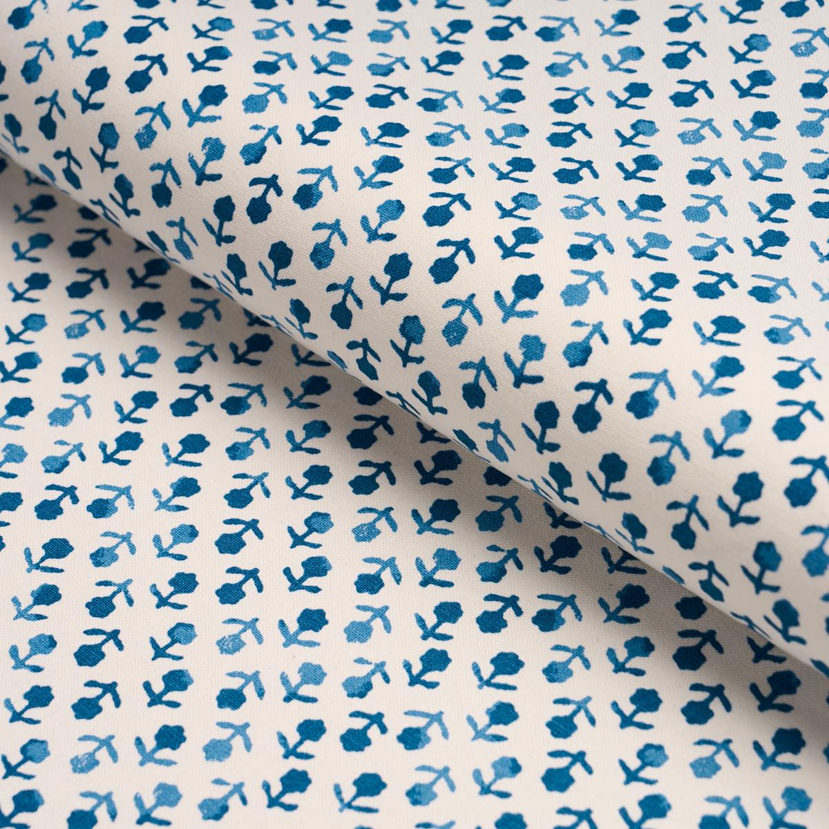 Schumacher Beatriz Handprint Cobalt Fabric