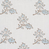 Schumacher Torbay Hand-Block Print Sky Fabric