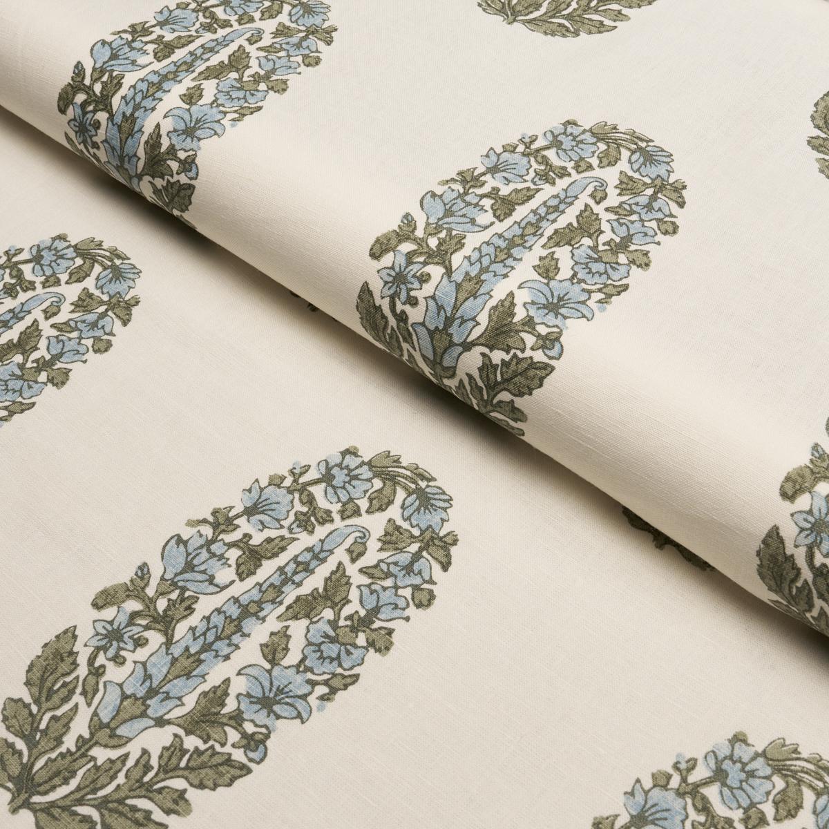 Schumacher Askandra Flower Aquamarine Fabric