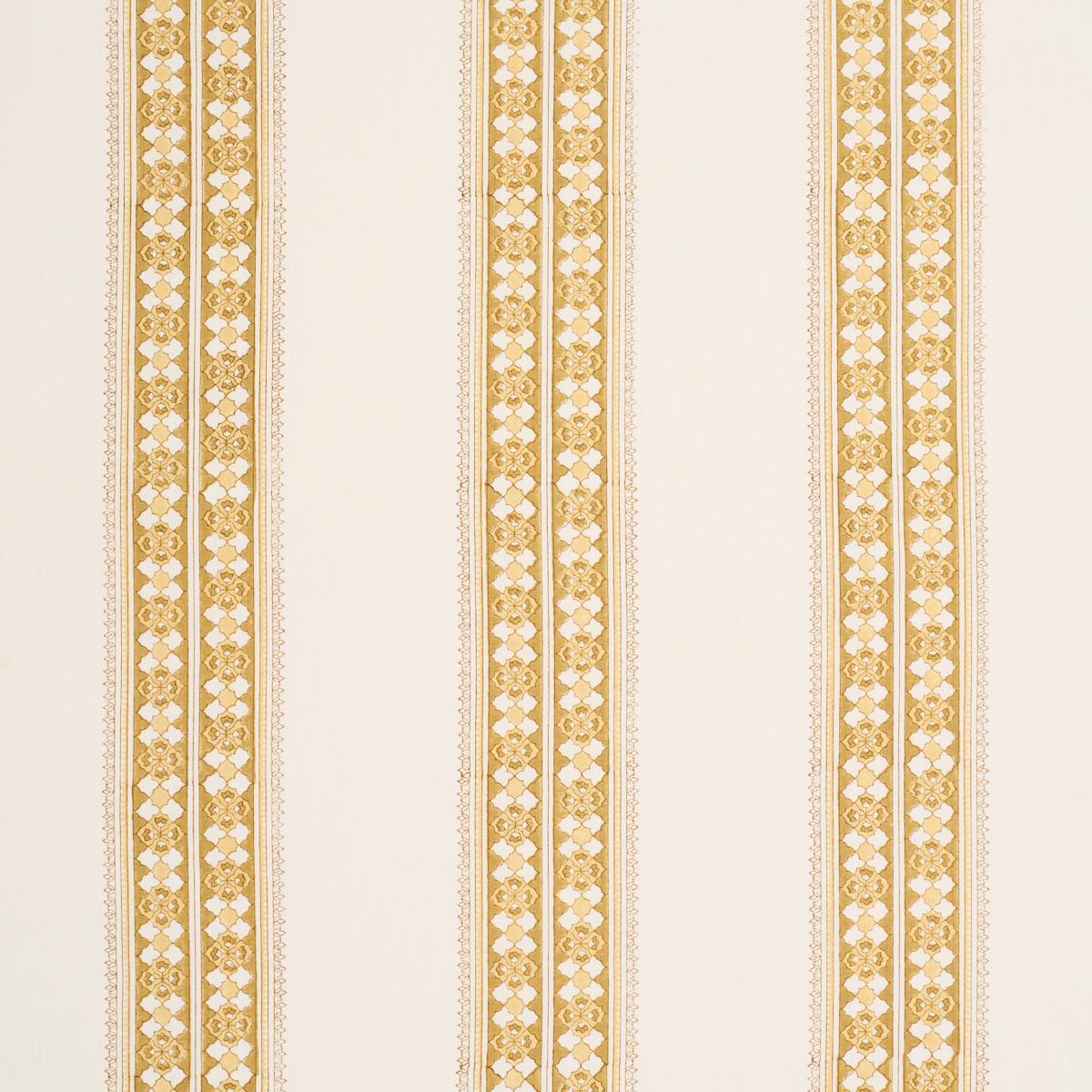 Schumacher Amira Hand-Block Print Ochre Fabric