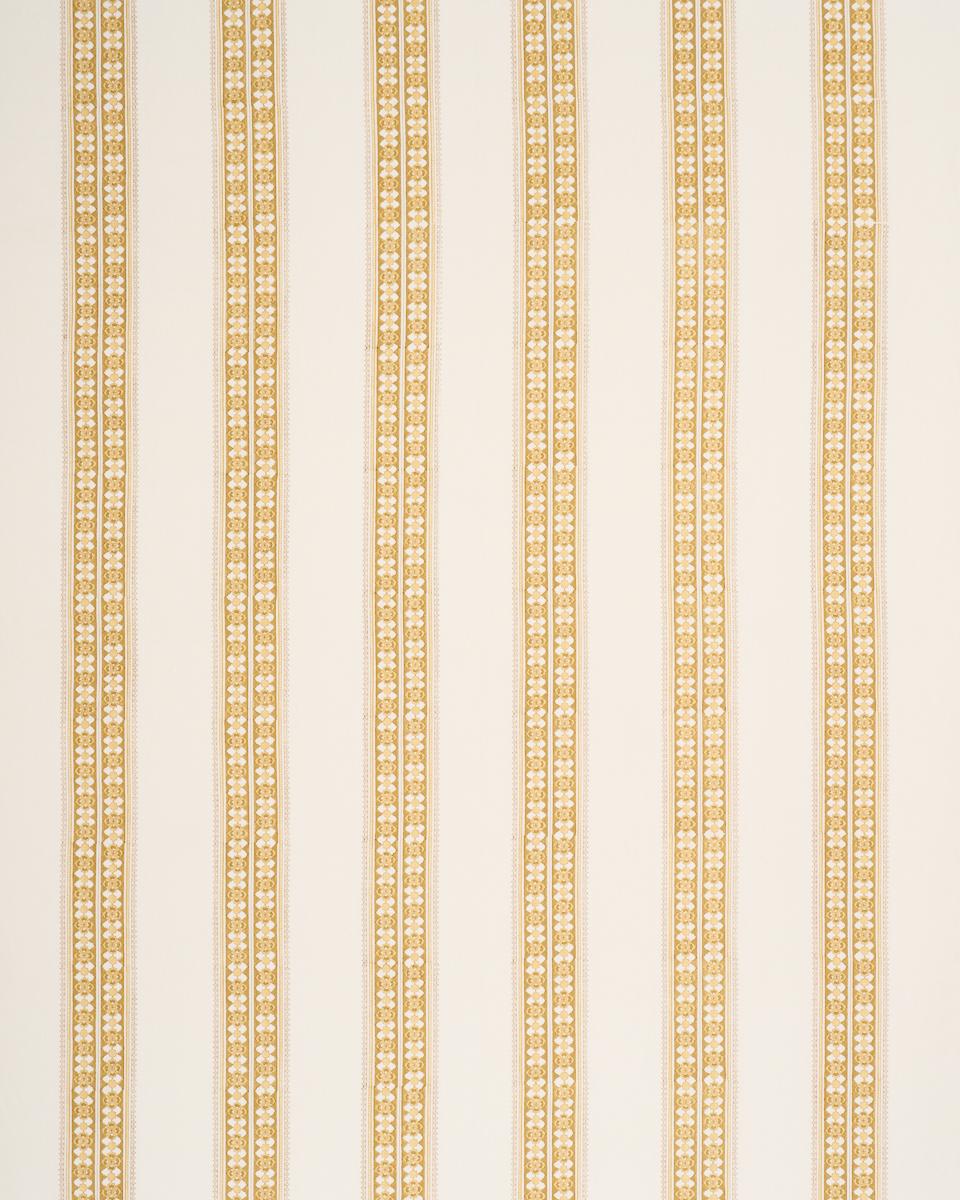 Schumacher Amira Hand-Block Print Ochre Fabric