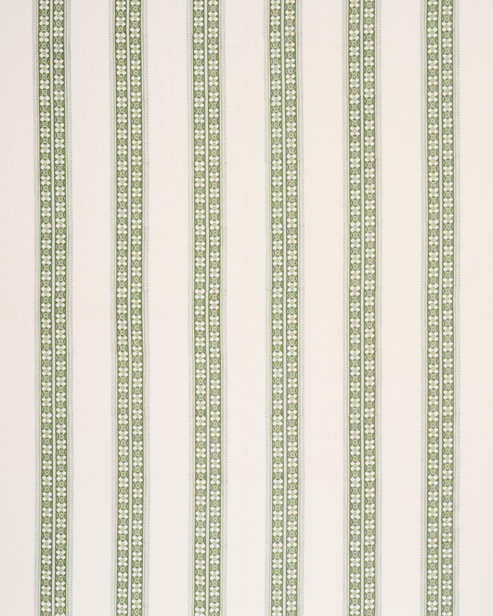 Schumacher Amira Hand-Block Print Green Fabric