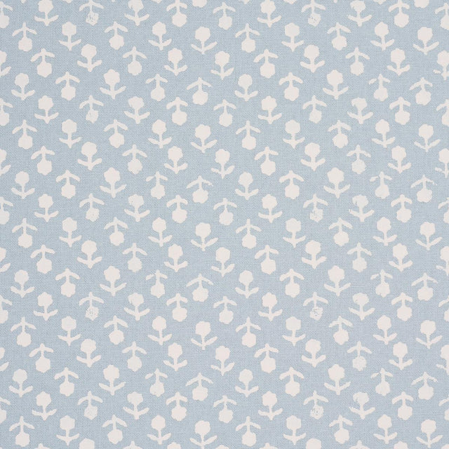Schumacher Beatriz Handprint Blue Fabric